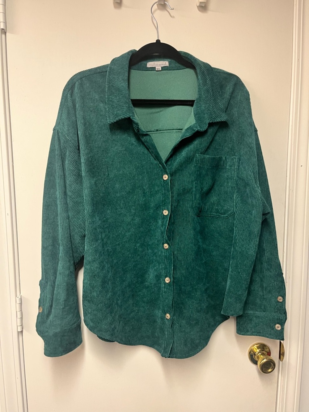 Wishlist Apparel Forest Green Corduroy Button-Up